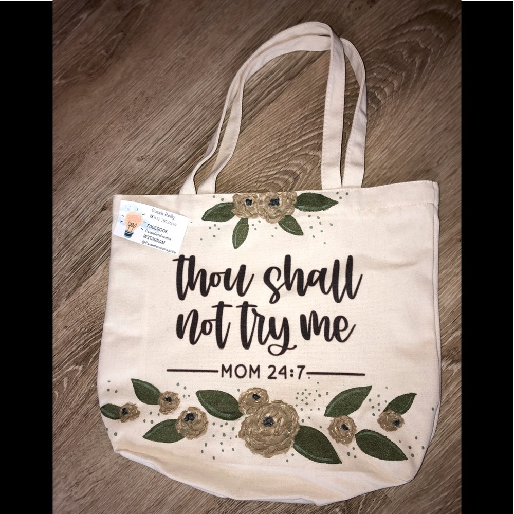 Custom painted Shopping tote